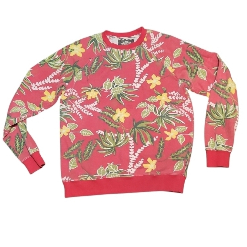 Rare Vans Vintage Muted Red Tropical Sweatshirt